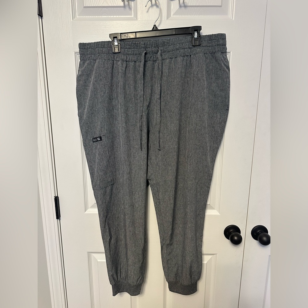 koi Gray Drawstring Jogger Pants